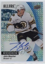 2023-24 Upper Deck Allure Rookies Blue Line 26/35 John Beecher #135 Auto 02qc