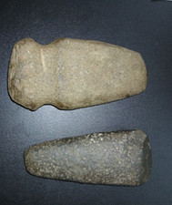 Authentic Intact Native American Full Groove Stone Axe Heads