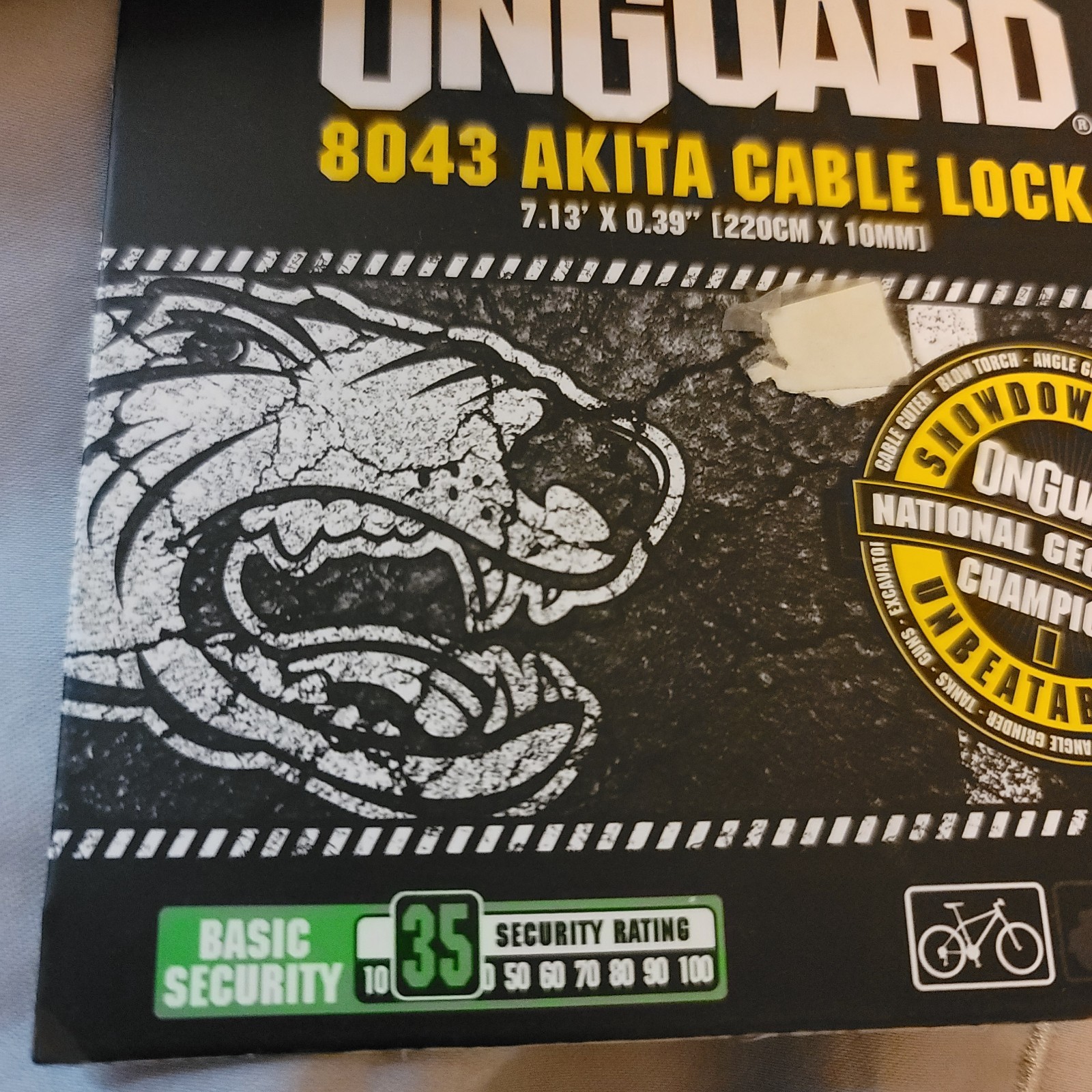 OnGuard Akita Cable 21" x 5mm Bicycle Saddle / Seat Cinch-Loop Lock Cable