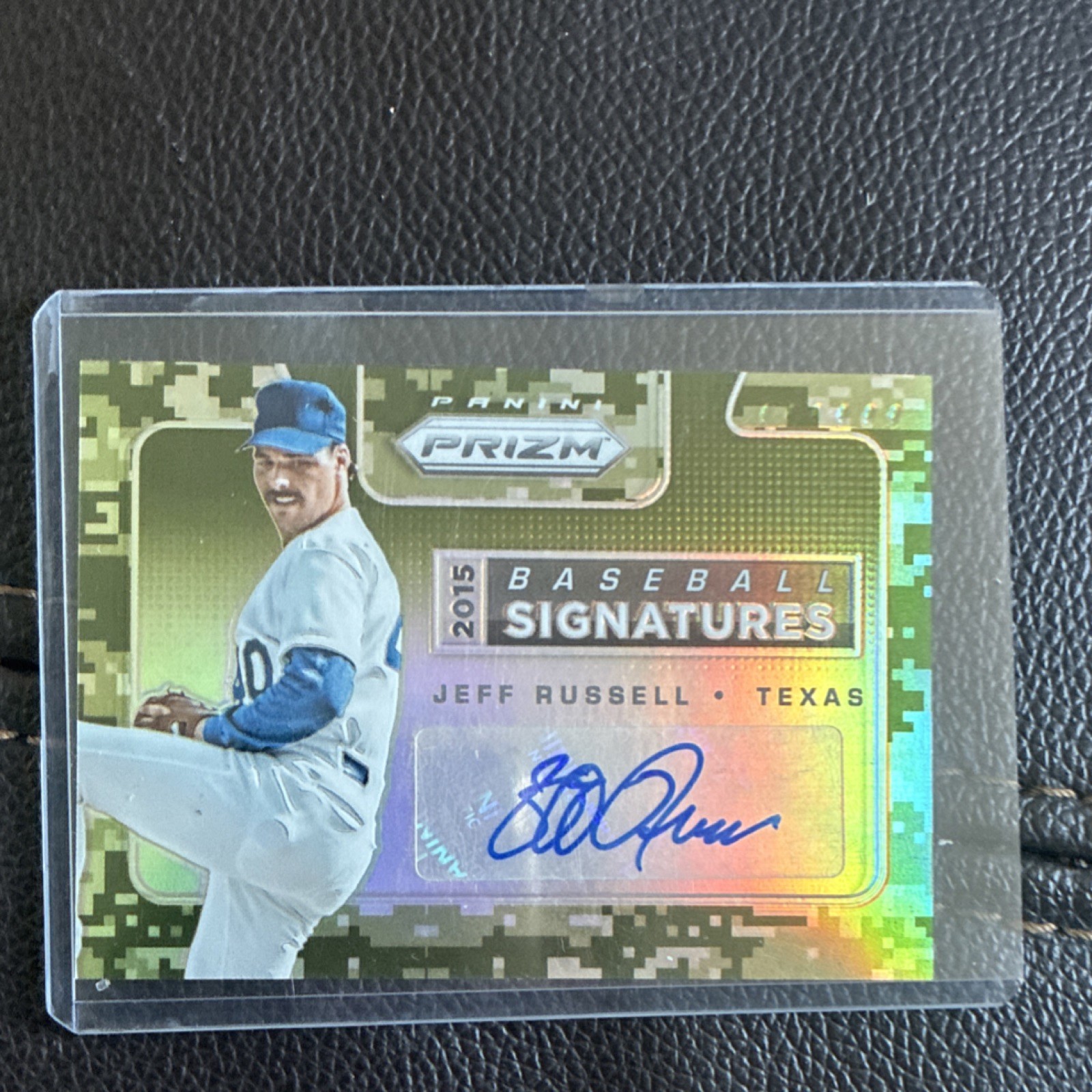 2015 Panini Prizm - Jeff Russell Baseball Signatures Camo Prizm Auto /99 #7