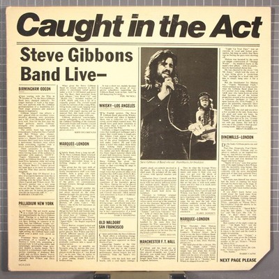 Steve Gibbons Band Caught in the Act LP MCA 2305 Promo