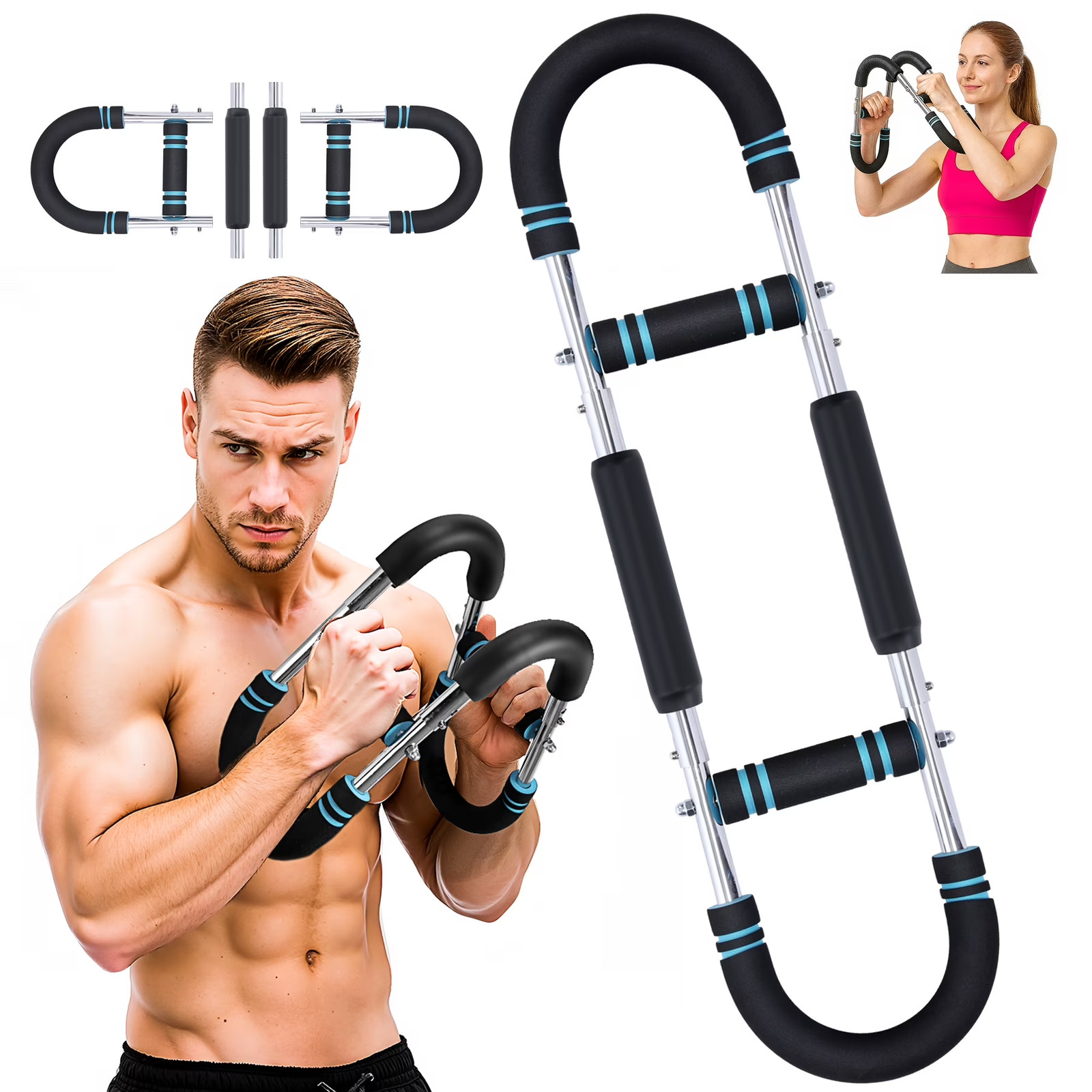 Entrenador de Brazos Twister, Equipo de Entrenamiento de Pecho Ajustable, Entrenador de Brazos para Hombres, Sh