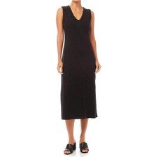 NEW KAREN KANE BLACK COTTON VISCOSE MIDI DRESS SIZE XL $139
