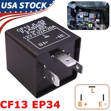 Turn Signal Hazard LED Flasher Relay CF13 3Pin No Fast Hyper-flash Blinker 3-pin