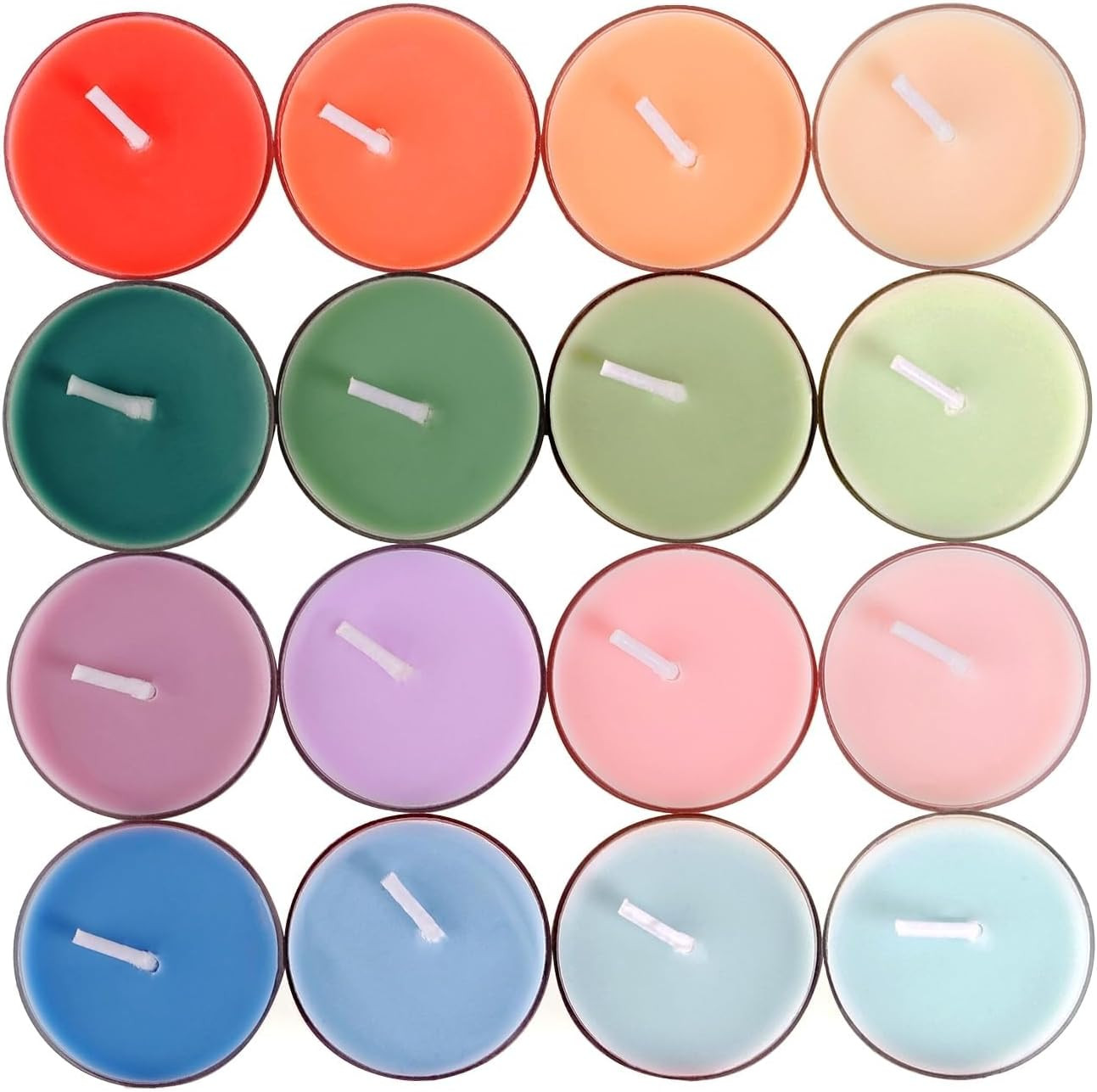 Velas Votivas Aromaticas 6 Colores Cera Soya Aceites Esenciales Decoración Hogar