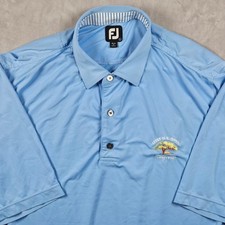 FootJoy Torrey Pines Golf Polo Shirt Mens L (Fits Like 2XL) Blue U.S. Open Logo