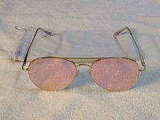 Sojos SJ1030 C3 Gold, Pink Mirrored Lens Aviator Sunglasses 57-14-140mm