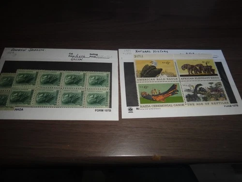 united states mint never hinged stamps mainly blocks face value $21.98