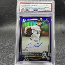 2025 Bowman Draft Jamie Arnold 1st Chrome Auto Purple /250 Athletics #CPA-JA