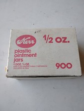 Kerr Half Ounce Plastic Ointment Jars One Dozen
