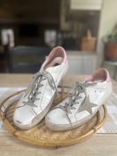 Sneakers Golden Goose Superstar bianche con rosa taglia 40