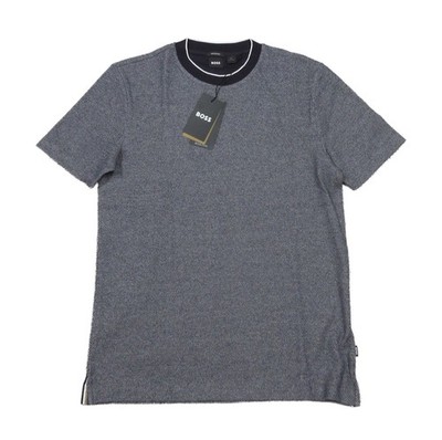 Boss Hugo Boss Navy H-Thompson Textured Pattern Cotton Short Sleeve T-Shirt 2XL