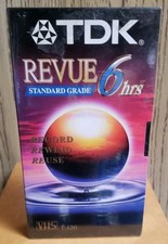 TDK REVUE T-120 VCR/VHS Video Tape T-120RVBH Standard Grade 6 Hours NEW SEALED
