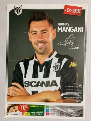 POSTER AVANT MATCH COURRIER DE L'OUEST ANGERS SCO - THOMAS MANGANI - Photo 1/4