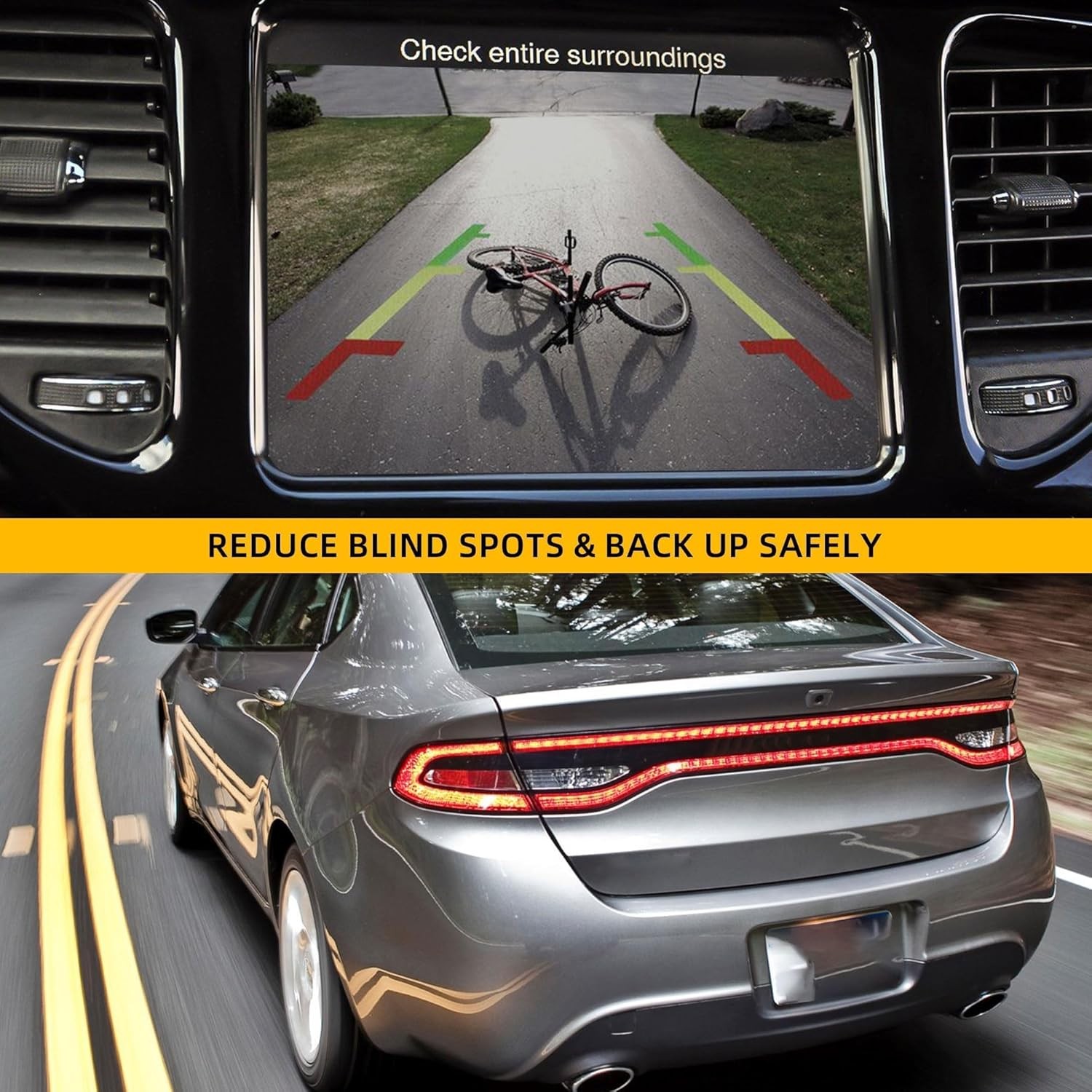 Dasbecan Backup Camera Compatible with 2013-2016 Dodge Dart Back up Rear... 