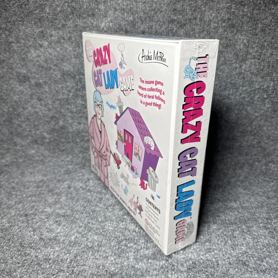 Juego de mesa The Crazy Cat Lady Archie McPhee Accoutrements NUEVO SELLADO Foto 3 de 4