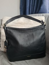 Radley Leather Tote Shoulder Bag Medium Black 'Babington Plain' Handbag 