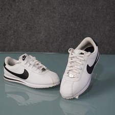 Nike Cortez GS White Black Leather Running Shoes Size 2.5Y Retro Sneaker DM0950-