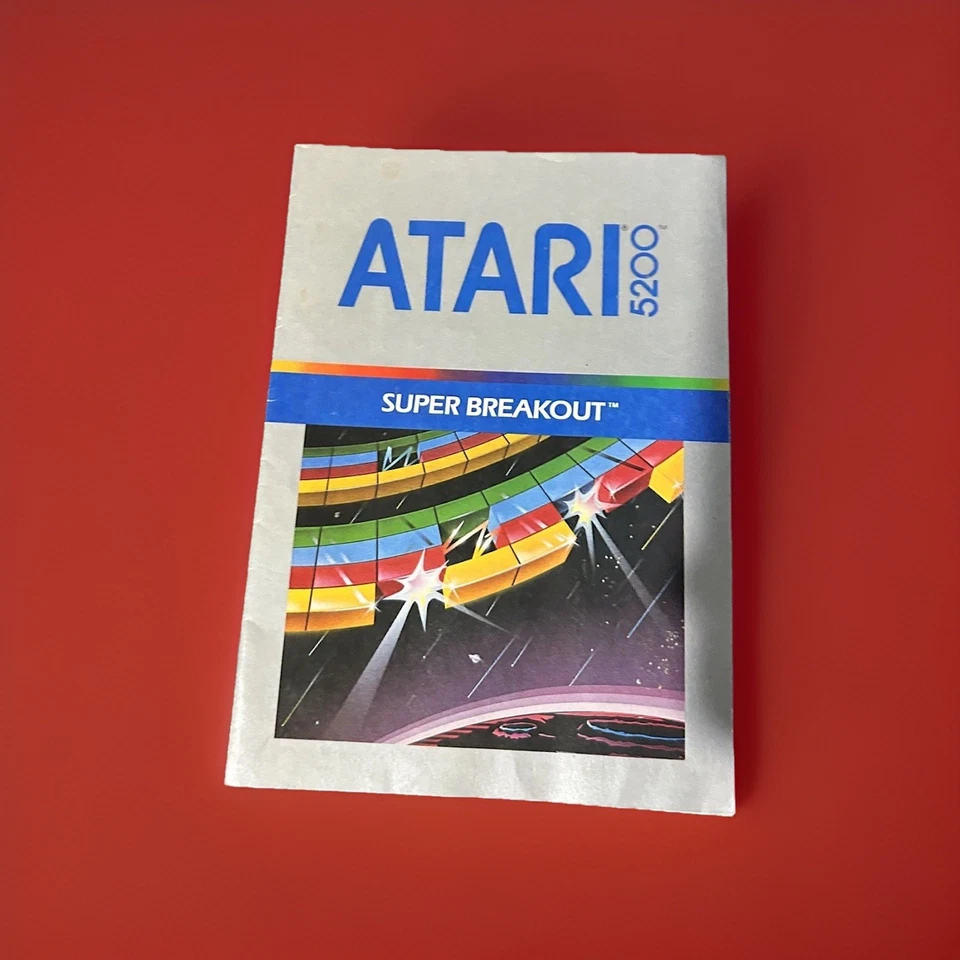 Vintage Atari 5200 Pac Man  Super Breakout  cartridge game manual Atari game  - Image 4 of 4