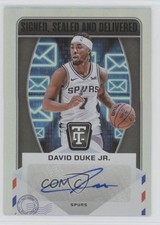 2024-25 Totally Certified Signed Sealed and Delivered David Duke Jr Auto 1s6f