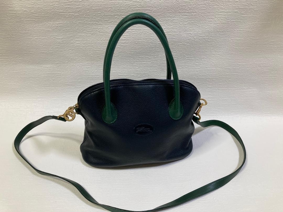 LONGCHAMP dark green shoulder bag