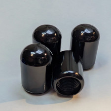 4pcs Valve Stem Caps Black Bullet Air Caps Tire Caps Brand New See Logo Options