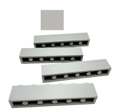 LEGO  4x Stein 1x6 Medium Stone Grey 4211393 3009 MOC Baustein Element hellgrau