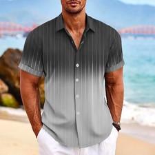 Men's Short Sleeve Button-up Casual Cuban Guayabera Beach Wedding Dress Shirt Us