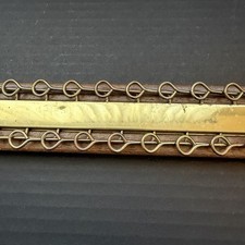 Vtg Wood-Metal Wall Mount 36 Hook Tie Rack Belt Scarf Organizer Patent 4569450