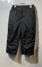 London Fog Kids Black Elastic Waist Waterproof Ski Snow Pants Size L