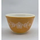 Vintage Pyrex Butterfly Gold 401 Mixing Bowl 1.5 Pint Mustard Yellow Milk Glass