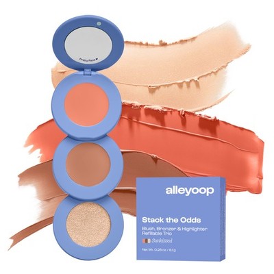 Stack The Odds   All-in-Cream Makeup Palette with Blush, Contour, Bronzer & H...