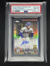 2024 Topps Chrome James Outman Black Refractor Gold RC Cup Auto /10!🔥 PSA 10 💎