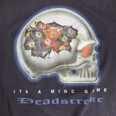 Vintage Dead Stroke Pocket Shirt Men's L Black Billiards Skull Pool Mind Game