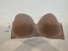 42D Nautica Intimates Women  s Smooth Finish Bra Padded Soft Taupe Underwire