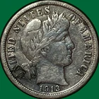 1913 Barber Dime Choice Very Fine VF+ Coin #33947