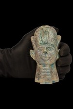 Authentic ancient Egyptian antiquities, head of King Amenhotep III of Egypt, BC