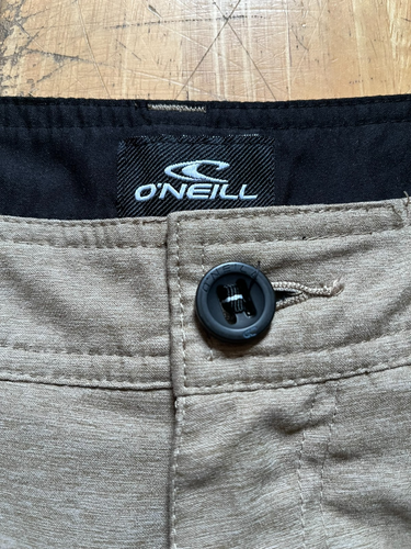 O'Neill Cargo Shorts Mens 32 Waist Standard Fit Beige Tan Surf Skate Y2K 00s - Picture 5 of 11