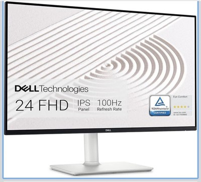 New Dell S2425HS 23.8  FHD IPS Monitor 100Hz Adjustable Stand Built in Speakers