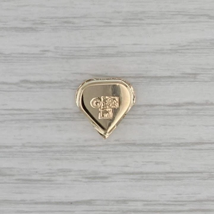 Richard Glatter 0.26ctw Ruby Heart Slide Bracelet Charm 14k Yellow Gold - Image 3 of 4