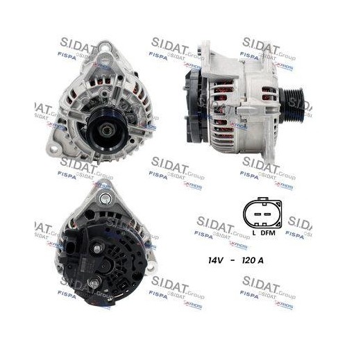 Alternateur Sidat A12BH1049 pour Case Ih pour les moissons intensives