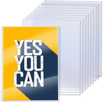 Ireer 10 Pcs 12 x 18'' Clear Semi-Rigid Plastic Sheet Hard Print