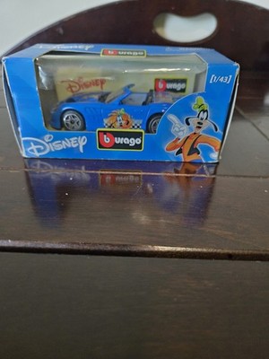 Burago Diecast Disney Goofy blue convertible 1/43 scale