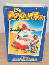 Coffret vintage figurines Kinder Les Elephantos ancien rare, collection rétro jo