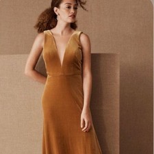 Jenny Yoo Velvet Logan Dress Size 20 Marigold