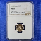 2026 $5 Gold 1/10 oz American Eagle NGC MS70