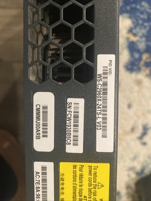 Cisco Catalyst 2960X 24-Port Gigabit Ethernet Switch WS-C2960X-24TS-L  With Ears