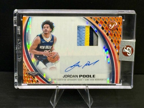 Jordan Poole 2025-26 Topps Pristine Pieces Game Used Patch Auto Relic Orange /25