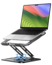 LOXP Adjustable Laptop Stand, Computer Stand with 360 Rotating Classic Black 
