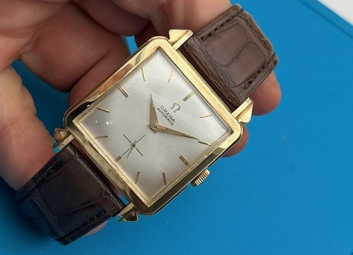 OMEGA VINTAGE SQUARE Ref. 3903 AUTOMATIC Cal. 342 14K SOLID GOLD 33x44 MENS - Picture 9 of 20